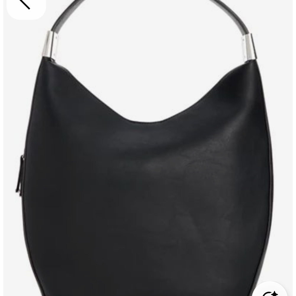 Alfani Elegant Black Leather Hobo Bag NEW